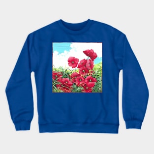 Poppies Are Blooming Crewneck Sweatshirt